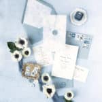 French Inspired wedding Invitation Flatlay